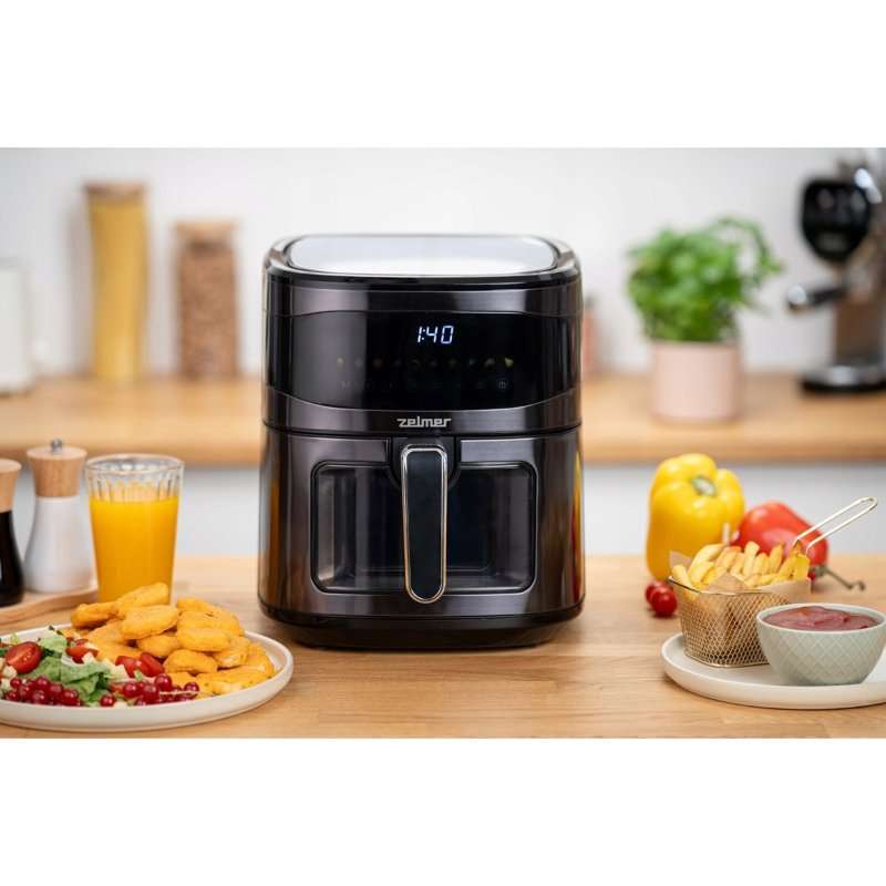 Фритюрник без мазнина Zelmer ZAF6020 1600 W 6,5 л, черен, с автоматични програми