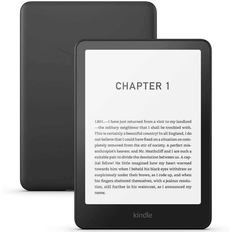 Електронен четец Amazon Kindle Paperwhite 2024 (12th Gen), 16 GB, Display 7″, Wi-Fi, IPX78, USB-C, С реклами, Черен