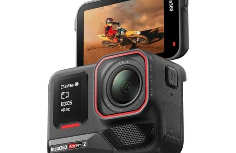 Спортна камера Insta360 Ace Pro 2, двойна 8K, стабилизация, черна, 71.9×52.2×30.5mm