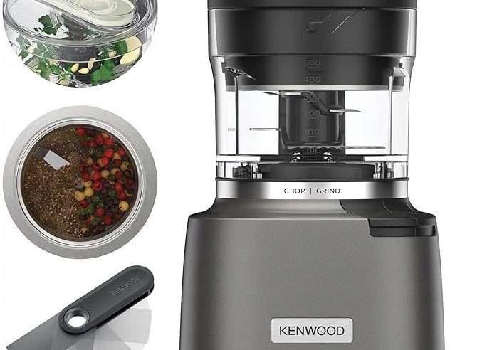 Чопър Kenwood Duo Prep CHP80.000SI (XPGASDD0), 800 W, чопър и мелничка за подправки, купа 0,5 л, пулс, сребрист
