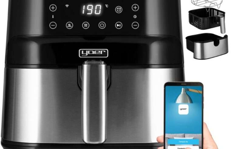 Frytkownica beztluszczowa 4w1 YOER Crispo AF01BK, 1700W, 6L, Wi-Fi, черна