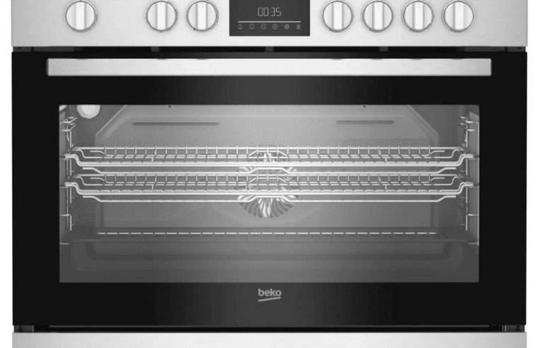 Готварски печки Beko BGM11226EX, Комбинирана, 5 зони за готвене, 7 функции, Уок, 114 л, Чугунени решетки, Клас A+, 90 см, Inox