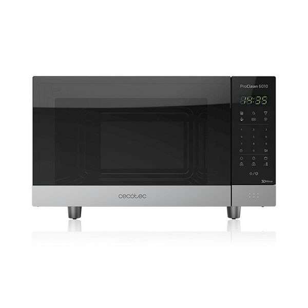 Микровълнова Фурна С Грил Cecotec, ProClean 6110, 23 L, 800W, Черен Сребрист