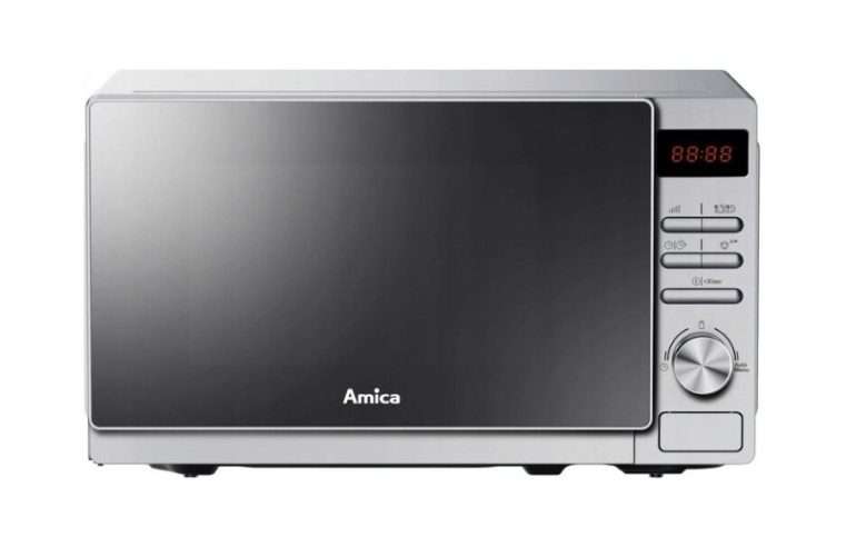 Микровълнова фурна Amica AMMF20E2S, 20л, сребриста, 38×48.8×29.1см
