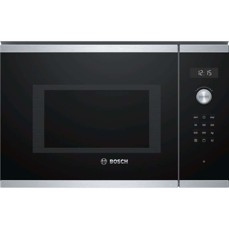 Микровълнова фурна за вграждане Bosch BEL554MS0 Serie6, 25L, 900W, Grill, TouchControl, неръждаема стомана