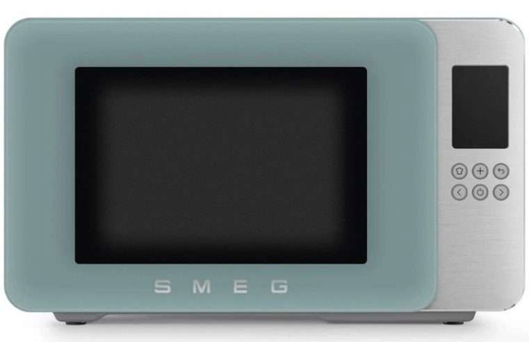 Микровълнова фурна с грил 4в1 SMEG Collezione MOC01EGMEU, 1900W, 29 л, 18 програми, Плавно затваряне, Звуков сигнал, LCD, Зелен