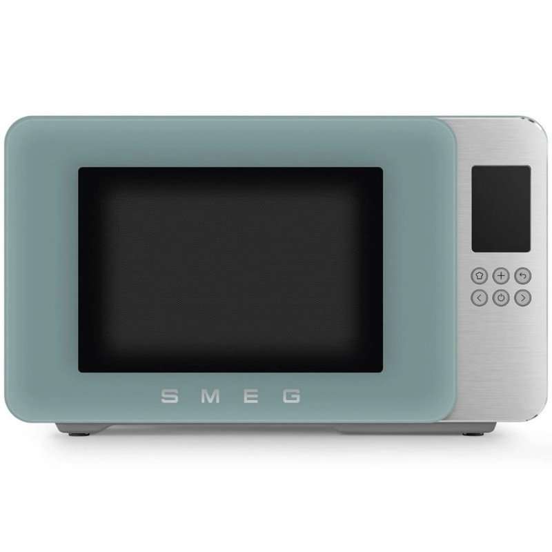 Микровълнова фурна с грил 4в1 SMEG Collezione MOC01EGMEU, 1900W, 29 л, 18 програми, Плавно затваряне, Звуков сигнал, LCD, Зелен