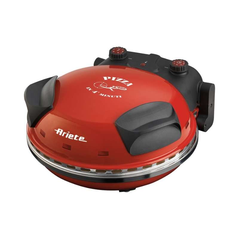 Мини фурна за пица Ariete 909 камък 33см червена 4л 400C