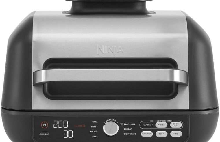 Електрическа скара NINJA Foodi AG651EU, Функция фритюрник с горещ въздух, 2460W, 3.78л, Черен