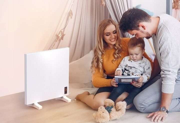 Електрически конвектор TermoPlaza STP270, 270W, 7m², интелигентен термостат, подов монтаж