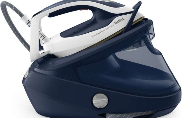Парогенератор Tefal Pro Express Ultimate GV9720E0, 3000W, 8 bar, 590 гр/мин парна струя, Durilium Airglide Autoclean плоча, 1.2 л резервоар, Непрекъснато пълнене, 3 настройки на температурата, Син