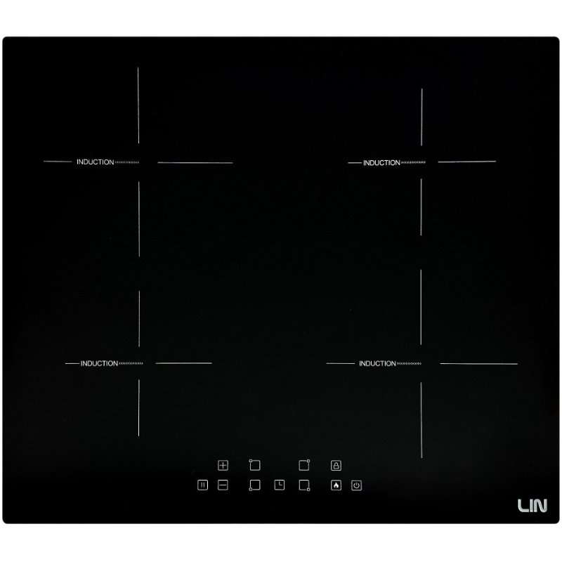 Индукционен плот LIN LI-B47400, 4 зони, 7400W, черен, 59×52см