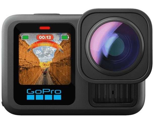Спортна камера GoPro HERO13 Black Ultra Wide, 56.6×47.7×29.4mm, черна