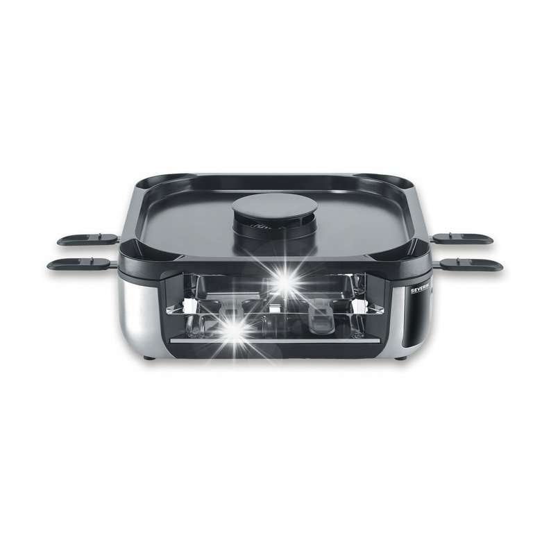Електрически грил Severin Raclette RG2379, 1900W, 8 тавички, черно-сребрист, 37.5×37.5×16.5см