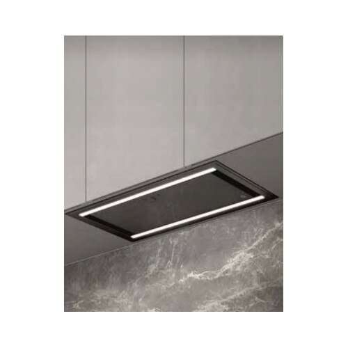 Тънък абсорбатор Ciarko Design Duo, 74 см, 640 м3/ч, 43-62 dB, черен, размери 32x74x29 см
