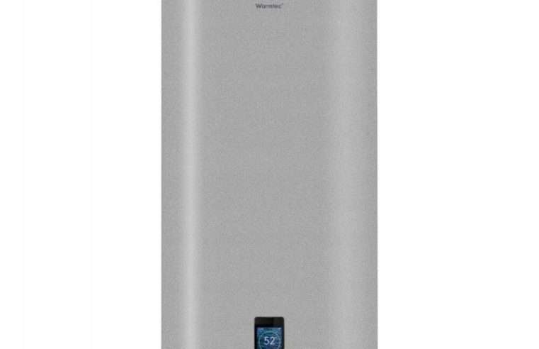 Електрически бойлер Warmtec BPC50-S, 50л, 2000W, Wi-Fi, сребрист, 43.5x97x26см