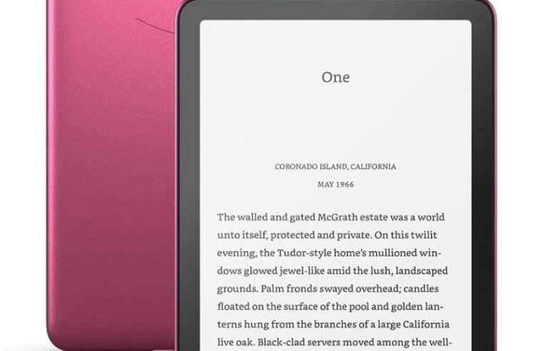 Четец на електронни книги Amazon Kindle Paperwhite Signature 2024 (12th Gen), 32 GB, Display 7″, Wi-Fi, IPX8, USB-C, Розов
