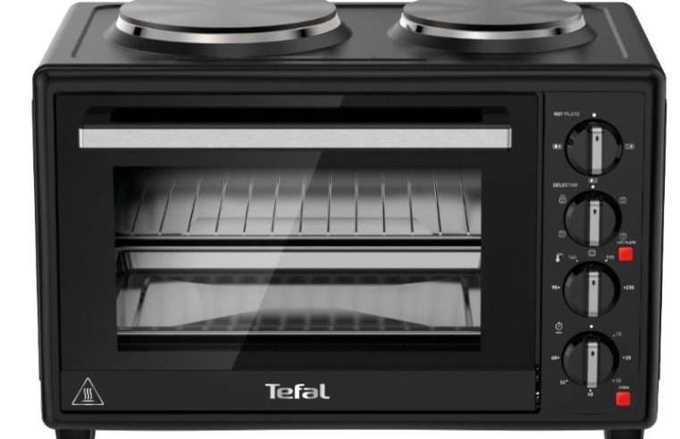 Електрическа фурна Tefal Optimo OF463830, 32 л, 2 котлона, 5 режима на готвене, Регулируем термостат, Тава за печене, Черен
