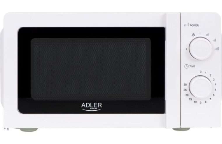 Микровълнова фурна Adler AD6205 20L 700W бяла 44.6x34x24.3cm