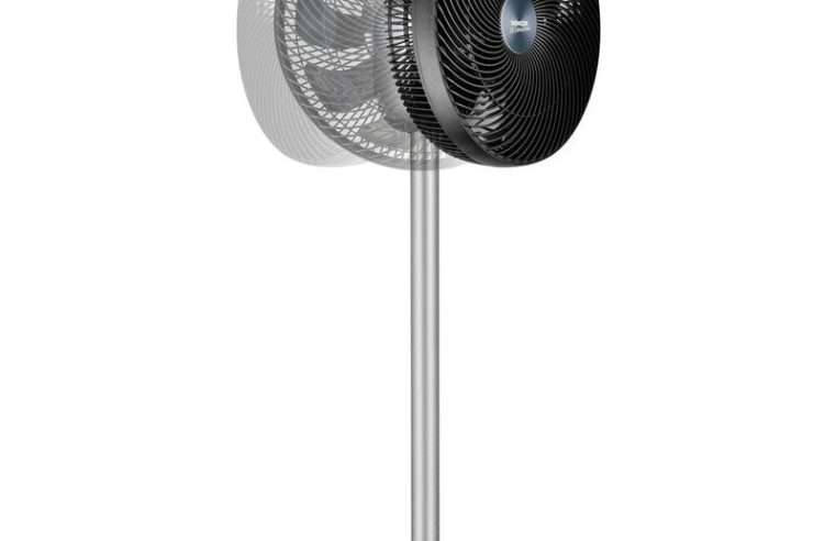 Интелигентен вентилатор Sencor SFN 3040BK, Стоящ, 26W, 8 скорости, 4 режима, Автоматично хоризонтално и вертикално въртене на 90°, 12-часов таймер, Управление Sencor HOME App, Черен