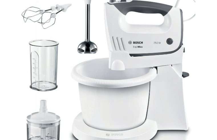 Миксер с купа Bosch MFQ37490 750W, 5 скорости, функция Турбо, бял, 220x310x340мм