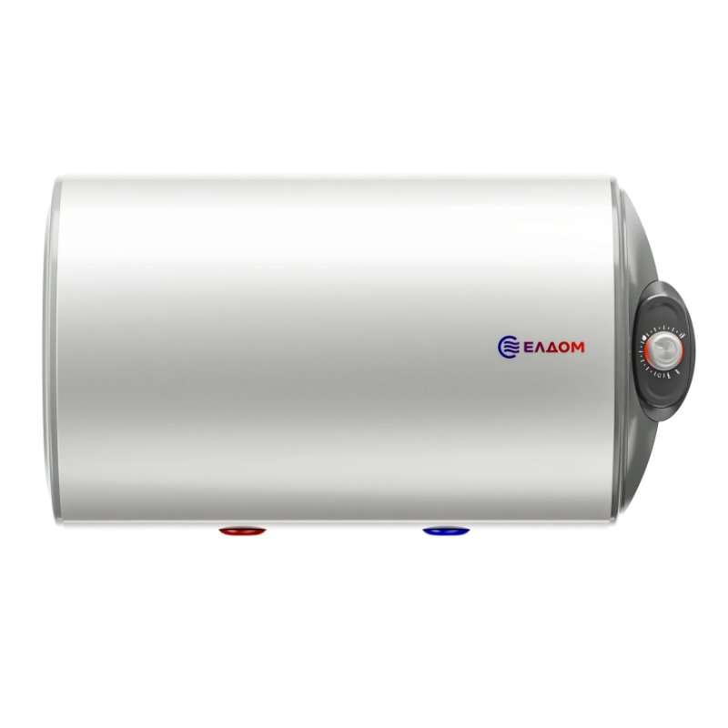 Хоризонтален бойлер ЕЛДОМ WHF08046FBR, 80л. 3 kW, емайлиран водосъдържател, ел. изводи отдясно, тръби отдолу, диаметър 462 mm