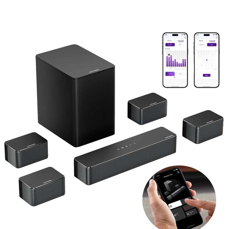 Саундбар, 7.1 канала, Bluetooth свързаност, Poseidon D70, 410W, 45Hz-18kHz