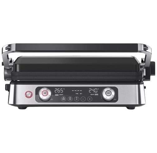 Мултифункционална електрическа скара Braun MultiGrill 9Pro CG9140, 0X17900006, 2200 W, 3 режима на готвене, Максимална температура 265˚C, 3 програми, Функция Sear, Сребрист/Черен