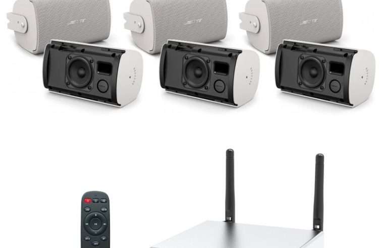 Озвучителна система за тераса Bose FS2SE бяла с Arylic A50+ усилвател, интернет радио, wi-fi, bluetooth