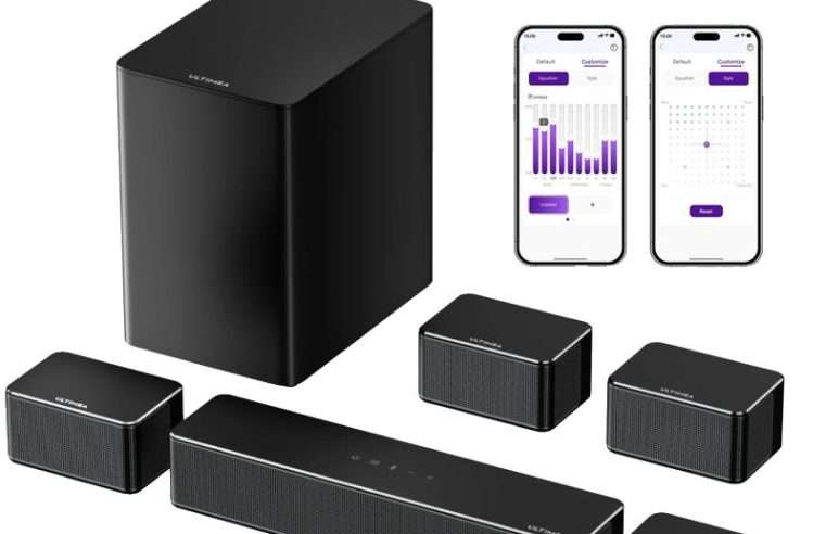 Саундбар, 7.1 съраунд звук, безжичен субуфер, Poseidon D70, 410 W, HDMI, Bluetooth