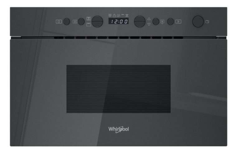 Микровълнова фурна Whirlpool WMN14BSG, 22 л, 750 W, сива, с функция грил