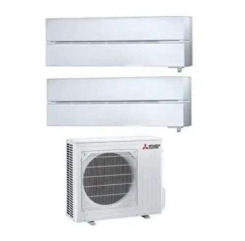 Климатик мултисплит Mitsubishi Electric Kirigamine Deluxe с две вътрешни тела 12000 BTU Pearl White, MXZ-3F68VF-2xMSZ-LN35VGV, гаранция 60 месеца, 3D i-see сензор, Plasma Quad Plus