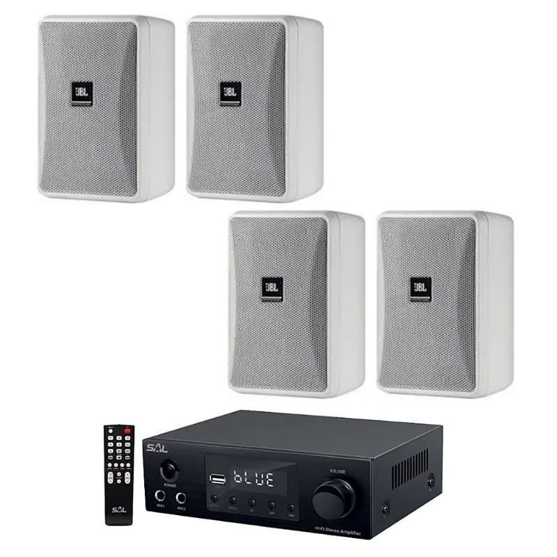 Аудио система с външни колони JBL Control 23-1 White, Тераса, градинско озвучаване