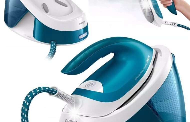 Станция за гладене Philips GC6815/20, 2400 W, 1.3 л, бяло-синьо, 20,1×22,2×38,4 см