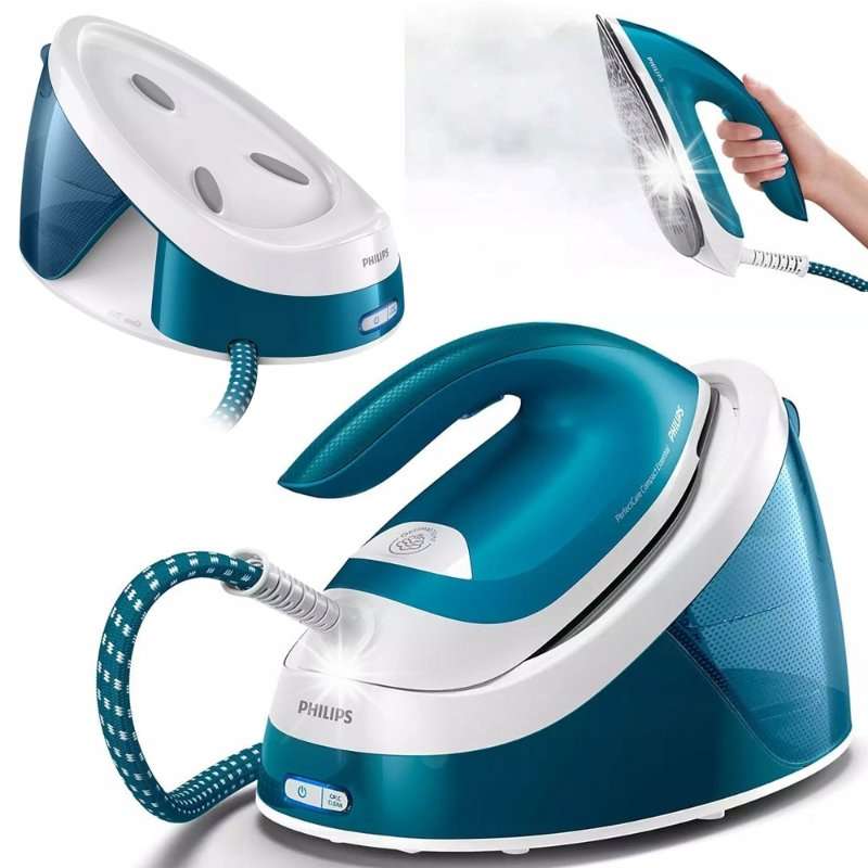 Станция за гладене Philips GC6815/20, 2400 W, 1.3 л, бяло-синьо, 20,1×22,2×38,4 см