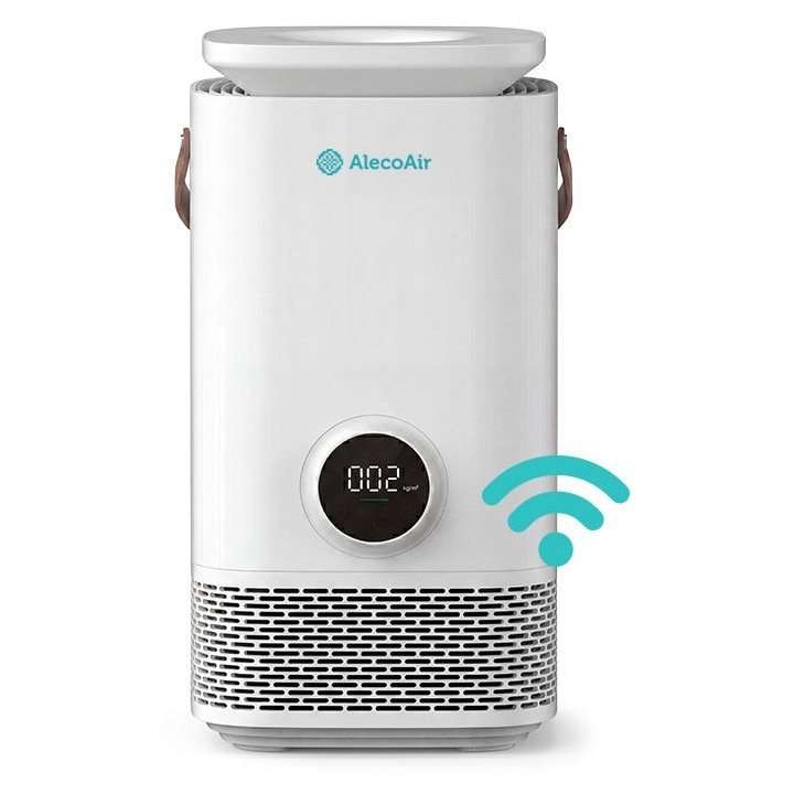 Пречиствател и овлажнител AlecoAir PU52 Nuo, WiFi, Капацитет на овлажняване 850 ml/h, True HEPA, UV-c лампа, Йонизация, PM 2.5