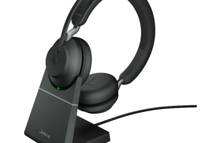 Безжични слушалки Jabra Evolve2 65 AEYCKA8FL, тип on-ear, 3 микрофона, 40 мм високоговорители, оптимизирани за Microsoft Teams, черни