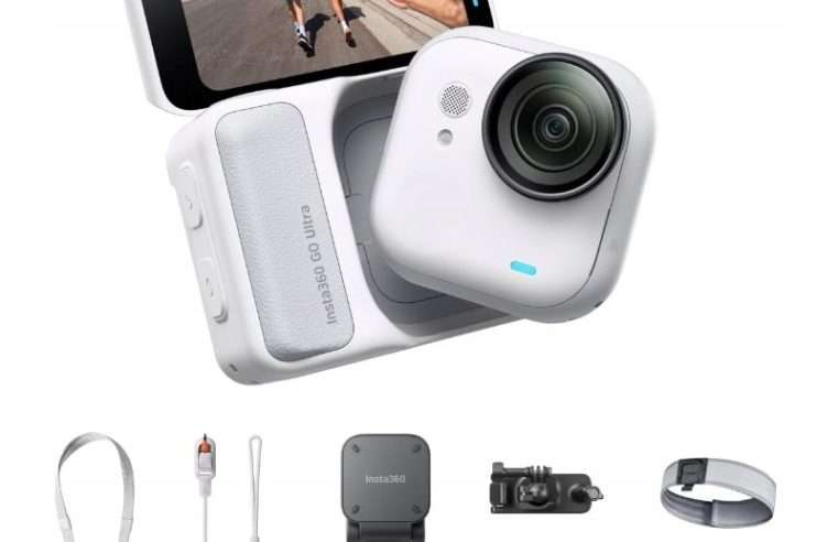 Спортна камера 4K 60 FPS модел 4J2PKT2GFPCH, магнитна, стабилизация, Active HDR, бяла, 53 г