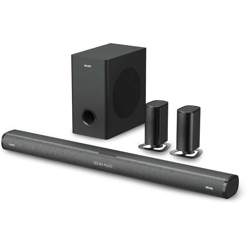 Soundbar Majority, Everest 5.1 Dolby Audio, Bluetooth, PC, AUX, домашно кино, Bluetooth, 300 W, черен