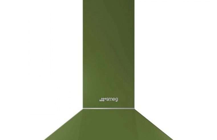 Абсорбатор SMEG Portofino KPF9OG, 275W, А+, 781 м3/ч, 3 скорости, 3 филтъра, Антивъзвръщателен клапан, Инокс, LED, Зелен