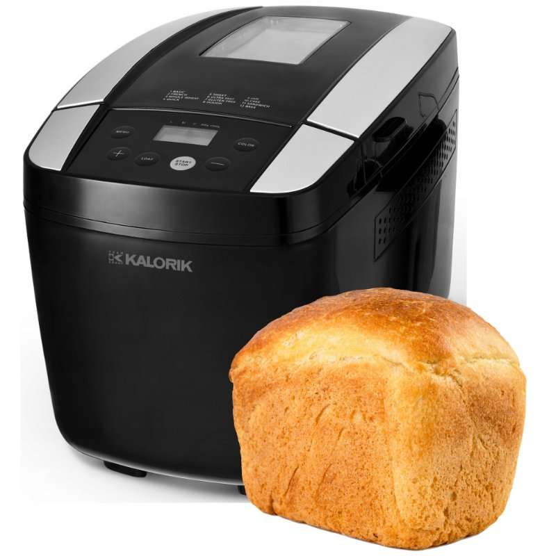 Машина за хляб Kalorik BBA 2002, 800W, черна, 12 програми, 900g/1200g