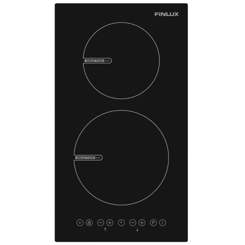 FINLUX Индукционен електрически котлон, 2 зони, черен, 29×52 см