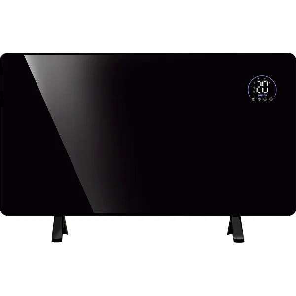 Електрически нагревател със стъклен панел, MPM MUG-23, 600 W, 5-50C, LED, черен