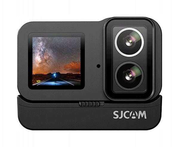 Спортна камера, SJCAM, SJ20, двойна леща, 4K, водоустойчива, 70,5 x 55 x 30 mm, черна