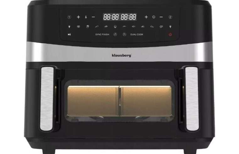 Фритюрник без мазнина Klausberg KB 7717, 9L, инокс, 39x29x33см