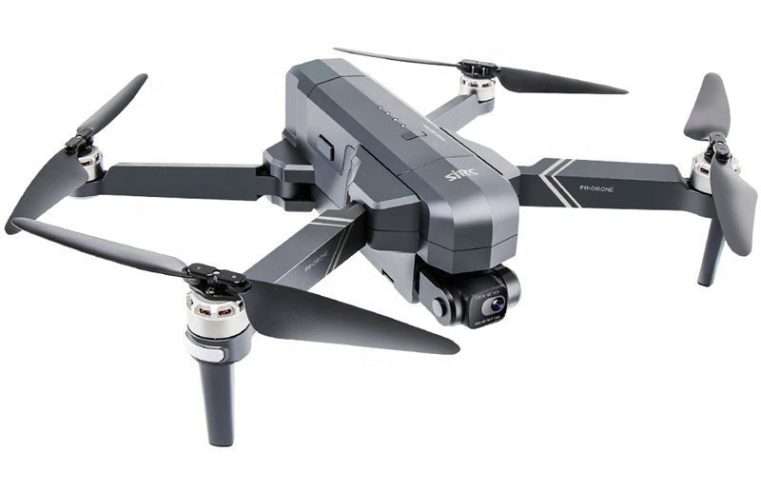 Дрон, SJRC F11S 4K PRO, WiFi, GPS, HD, Дистанционно управление, Две батерии, 64GB, Сив
