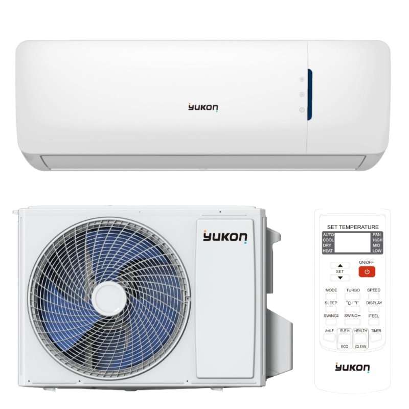 Климатик Yukon 9000 BTU / h A++/A+, вграден WI-FI, самодиагностика, автоматично почистване, нощен режим