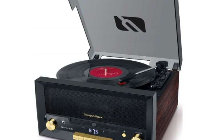 Грамофон Muse MT-112, CD, Bluetooth, USB, черен, 171x343x324мм