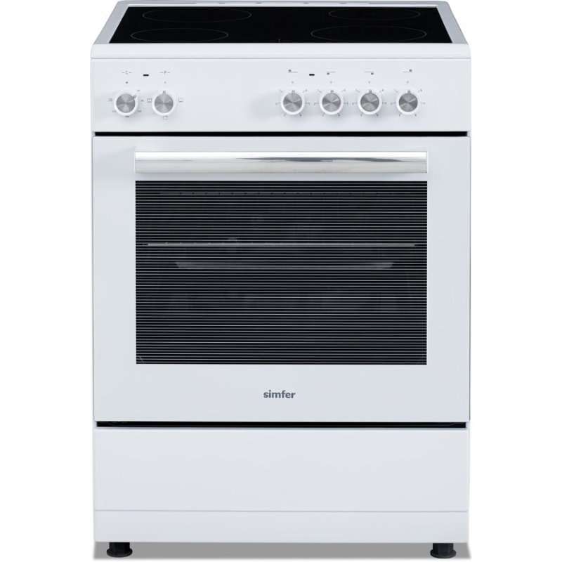 Електрическа фурна Simfer 6043SEDBB, 62 L, 510 мм, клас A, Бяла