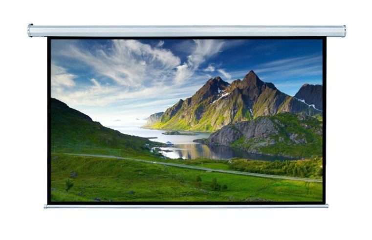 Blackmount 16/9EL220RC електрически прожекционен екран с дистанционно управление 220×140 cm